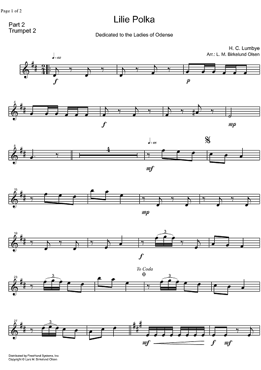 Lilie Polka - Trumpet 2