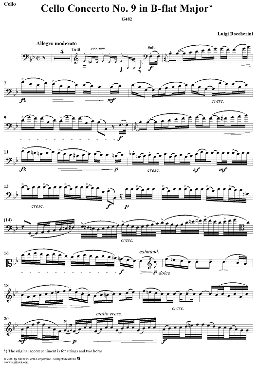 Cello Concerto No. 9 in B-flat Major - Cello