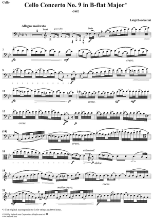 Cello Concerto No. 9 in B-flat Major - Cello