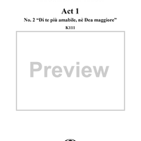 "Di te più amabile, nè Dea maggiore", No. 2 from "Ascanio in Alba", Act 1, K111 - Full Score