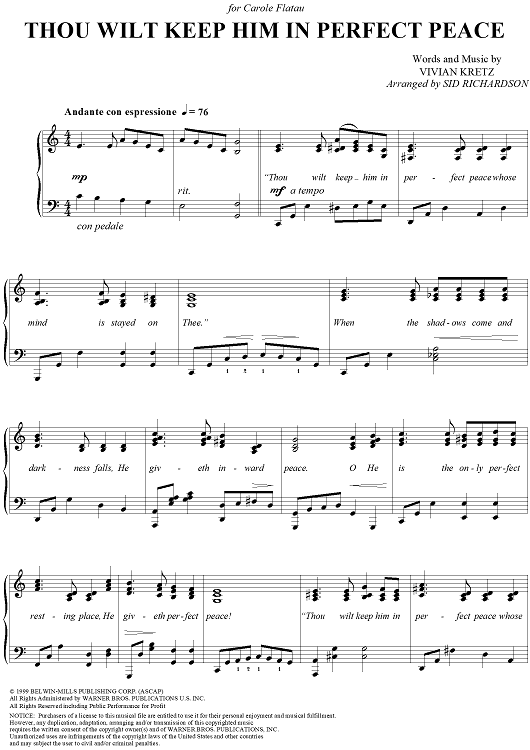 Thou Wilt Keep Him in Perfect Peace