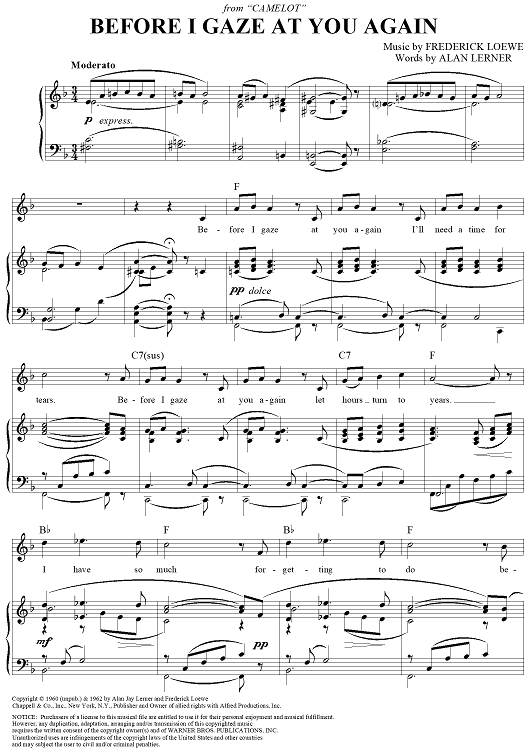 Before I Gaze at You Again