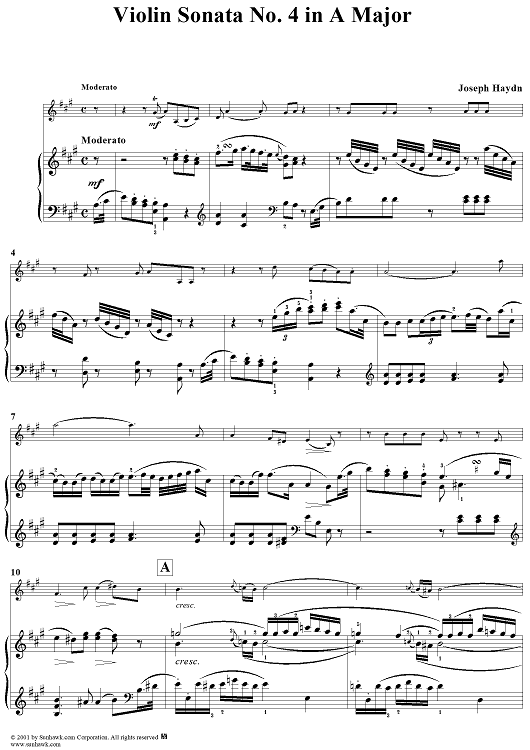 Violin Sonata No. 4 - Piano Score