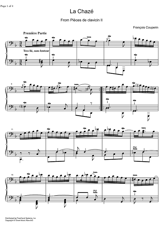 Pièces de clavecin  7th ordre, La Chazé