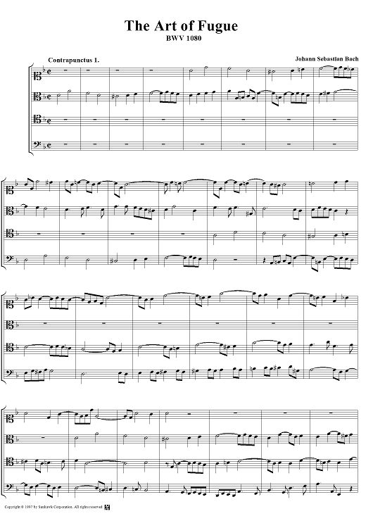 The Art of Fugue: Contrapunctus 1