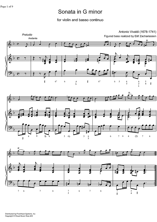 Sonata g minor - Score