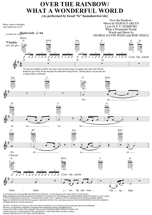 (Somewhere) Over the Rainbow / What A Wonderful World