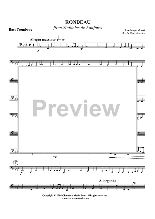 Rondeau - Bass Trombone