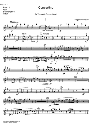 Concertino - E-flat Alto Saxophone 1