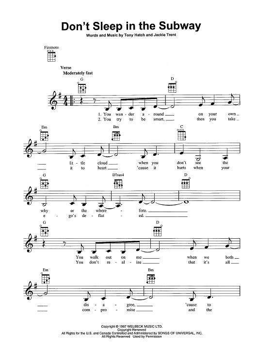 Don't Sleep in the Subway