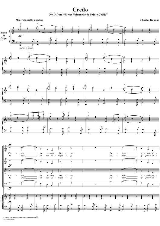 Credo, No. 3 from "Messe Solennelle de Sainte Cécile"