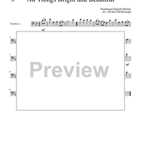 All Things Bright and Beautiful - Trombone 1