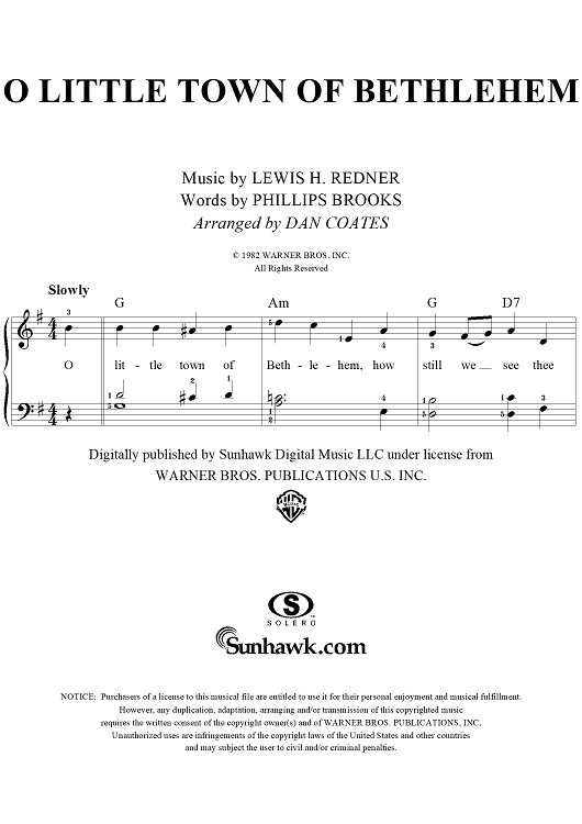 O Little Town Of Bethlehem