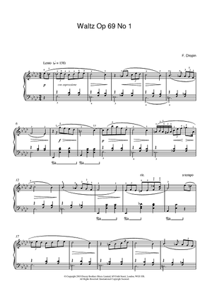 Waltz Op 69 No 1