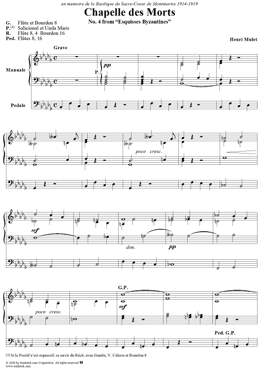 Chapelle des Morts, No. 4 from "Esquisses Byzantines"