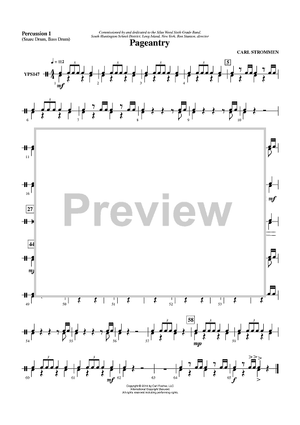 Pageantry - Percussion 1