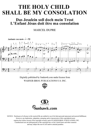 The Holy Child Shall Be My Consolation, from "Seventy-Nine Chorales", Op. 28, No. 18