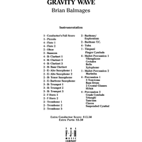 Gravity Wave - Score Cover