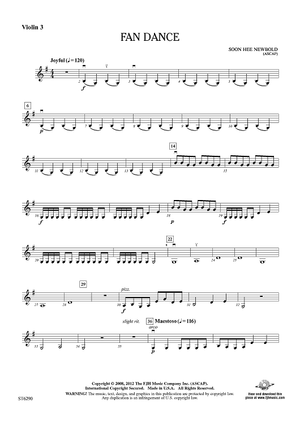 Fan Dance - Violin 3 (Viola T.C.)