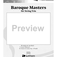 Baroque Masters - for String Trio - Score
