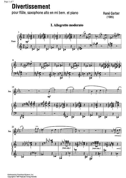 Divertissement - Score