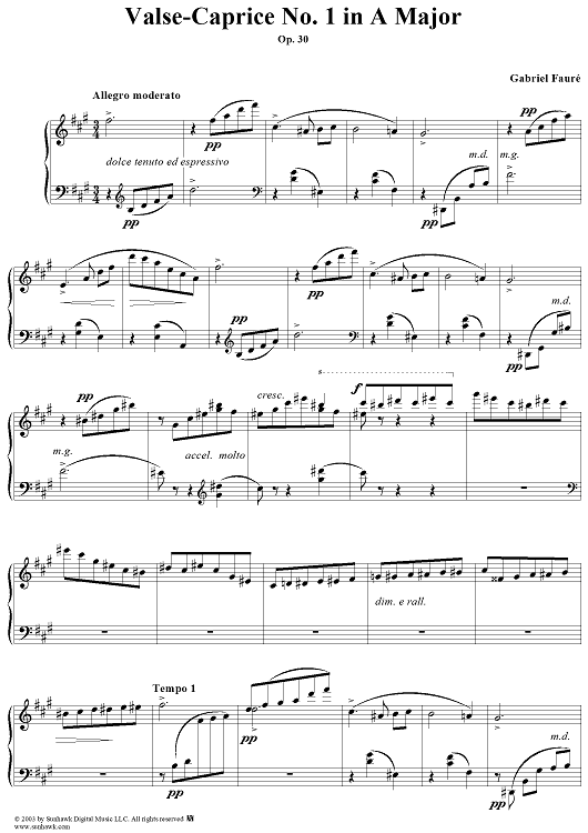 Valse-Caprice No. 1 in A Major, Op. 30