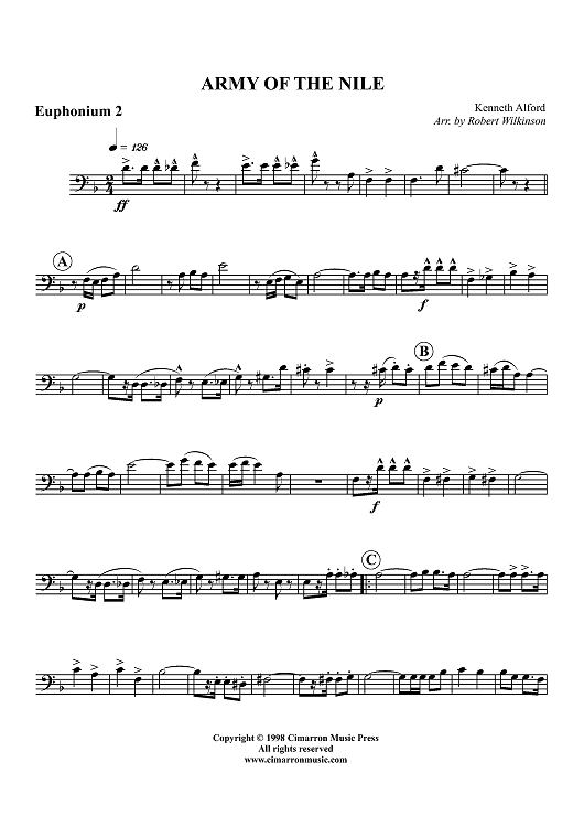 Army of the Nile - Euphonium 2 BC/TC