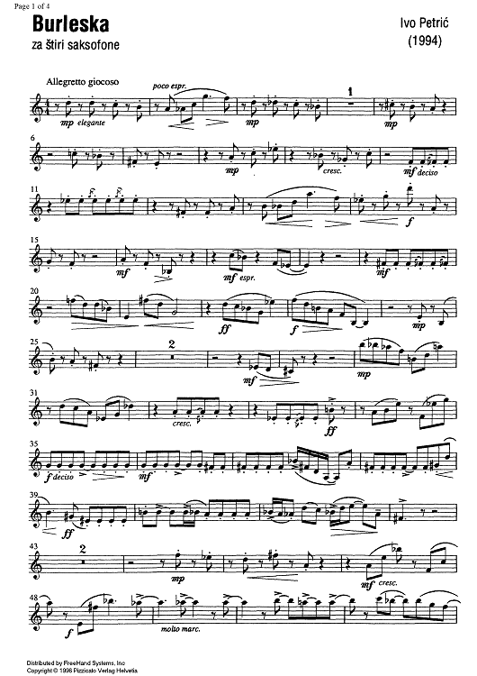 Burleska - B-flat Tenor Saxophone