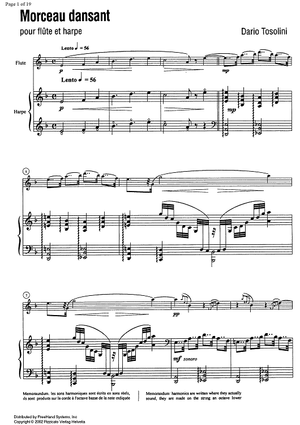 Morceau dansant (Dancing piece) - Score