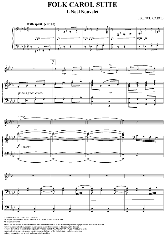 Folk Carol Suite - Piano Accompaniment