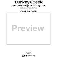 Turkey Creek and Other Songs - for String Trio - Violin 1