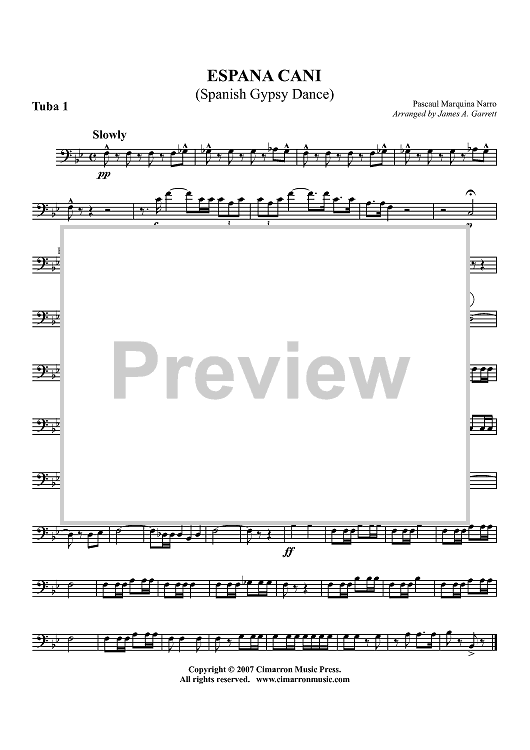 Espana Cani (Spanish Gypsy Dance) - Tuba 1