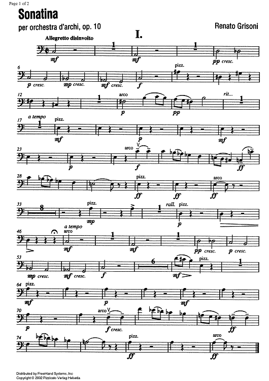 Sonatina Op.10 - Double Bass