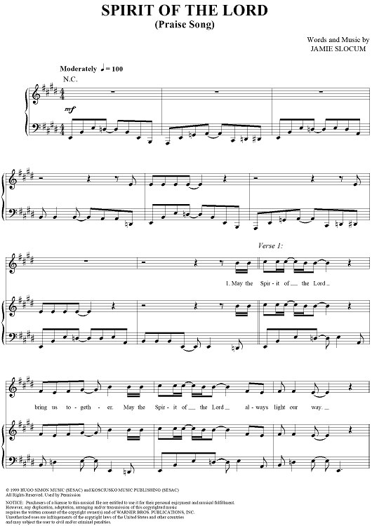 Spirit of the Lord (Praise Song)