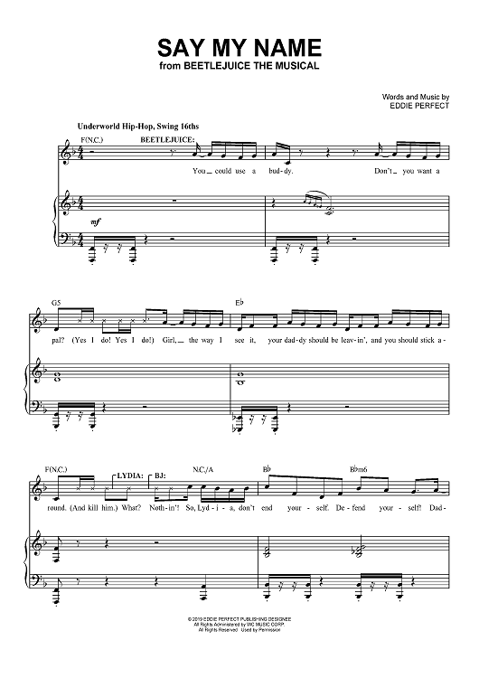 Say My Name - from Beetlejuice - The Musical