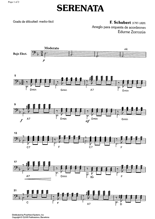 Serenata - Electric Bass