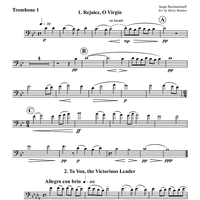 Two Selections from "All-Night Vigil," Op. 37 - Trombone 1