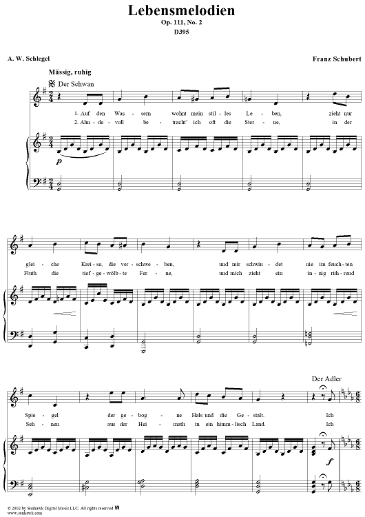 Lebensmelodien, Op. 111, No. 2, D395