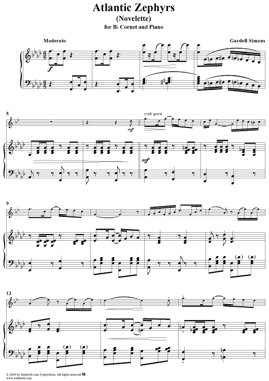 Atlantic Zephyrs (Novelette) - Piano