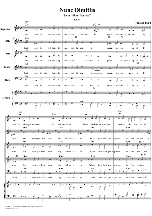 Nunc Dimittis - No. 9 from "Short Service"