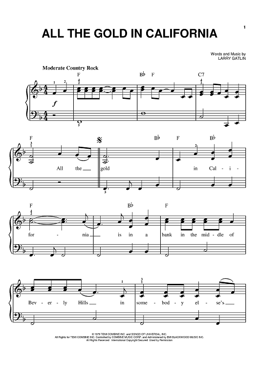 All The Gold In California