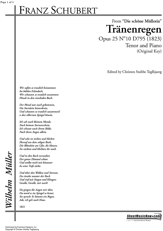 Tränenregen Op.25 No.10 D795