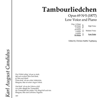 Tambourliedchen Op.69 No. 5