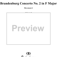 Brandenburg Concerto No. 2: Andante - Score