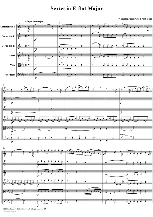 Sextet in E-flat Major - Score