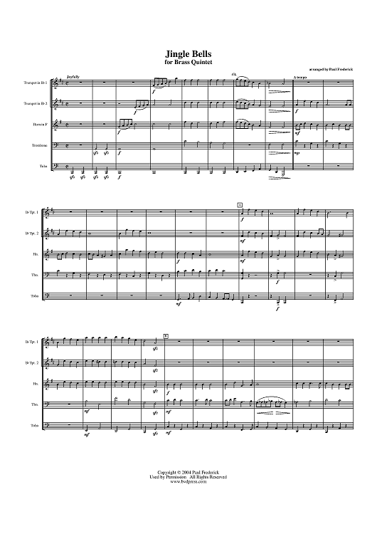 Jingle Bells - Score