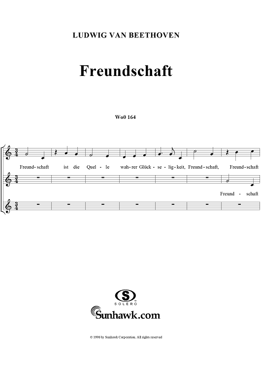 Freundschaft,  WoO 164