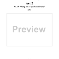 "Porgi amor qualche ristoro", No. 10 from "Le Nozze di Figaro", Act 2, K492 - Full Score