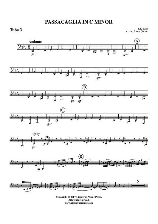 Passacaglia in C Minor - Tuba 3
