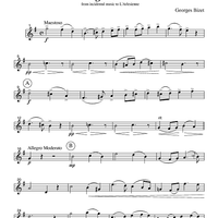 Agnus Dei - from incidental music to L'Arlesienne - Part 1 Flute, Oboe or Violin